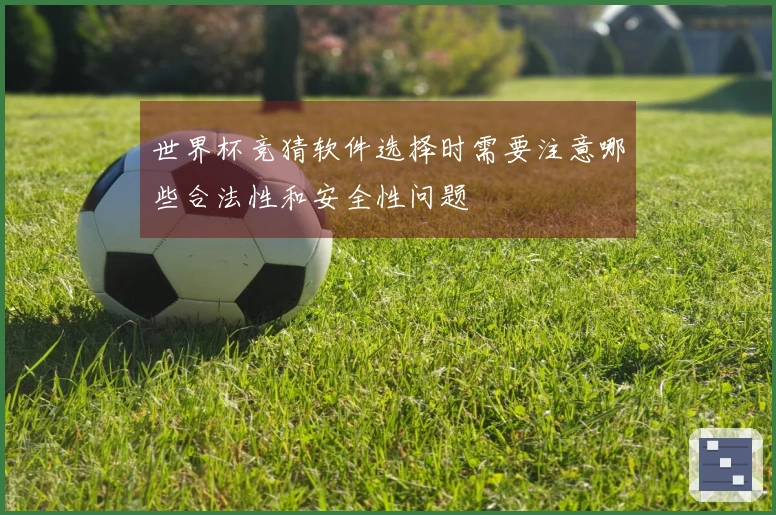 世界杯竞猜软件选择时需要注意哪些合法性和安全性问题